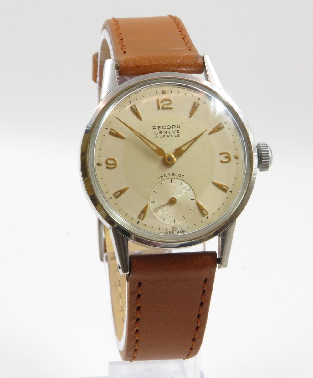 Gents 1950s Record wrist watch View II
