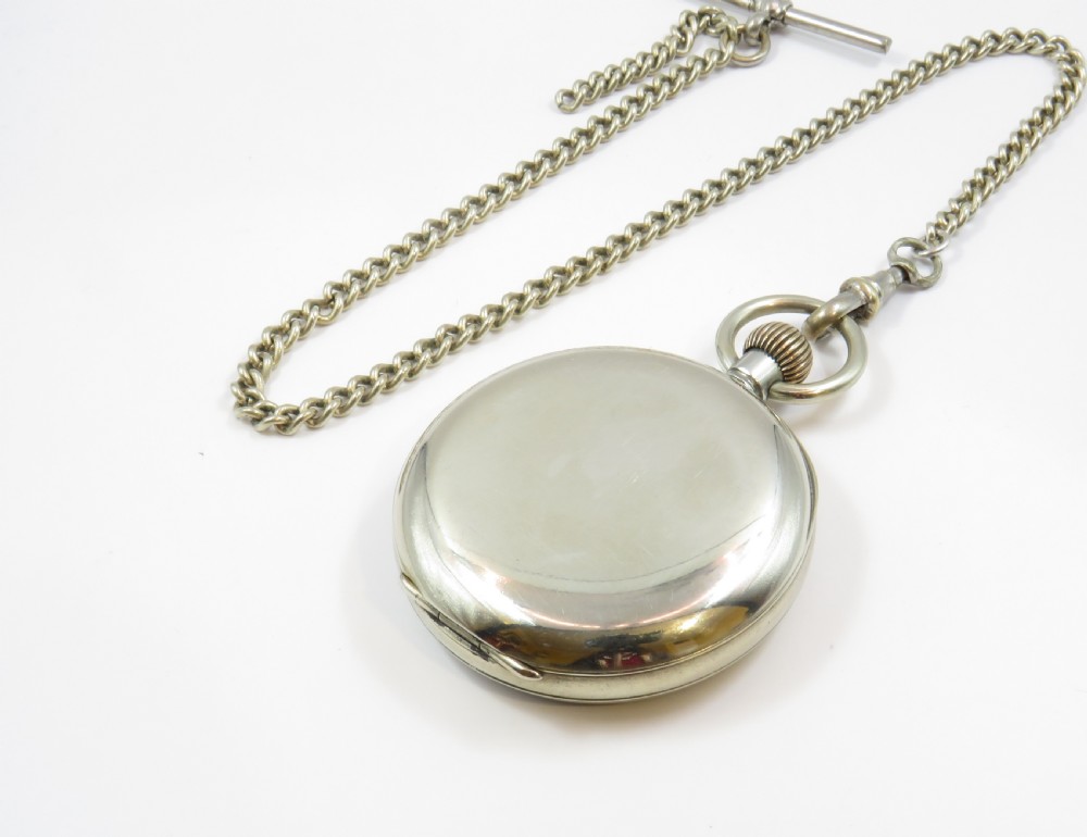 Antique Omega pocket watch with chain, c1910 View V