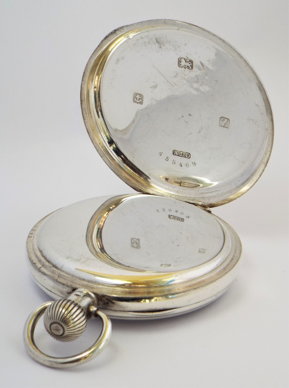 Antique Buren silver pocket watch for James Walker. View II