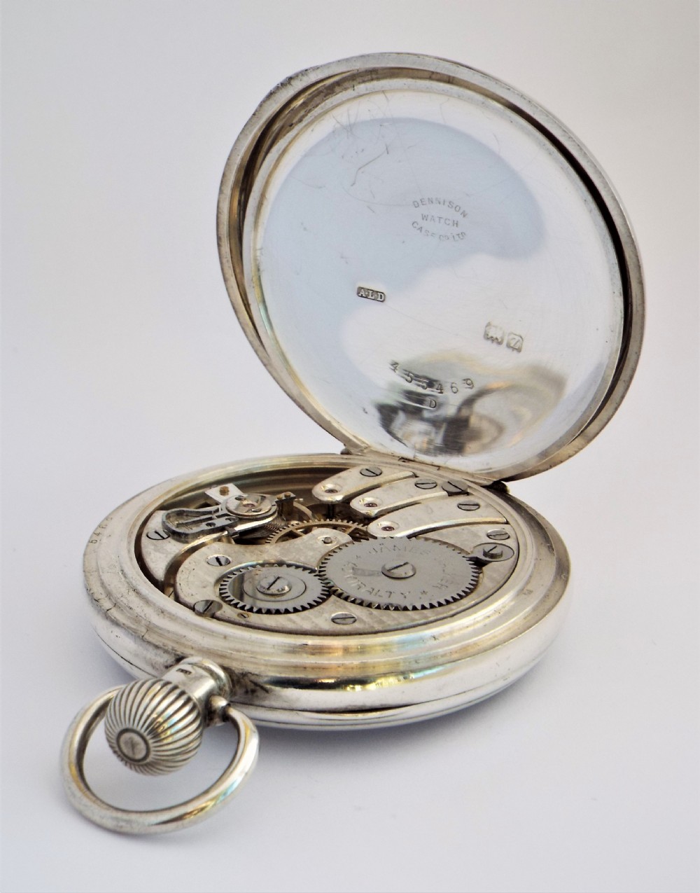 Antique Buren silver pocket watch for James Walker. View IV