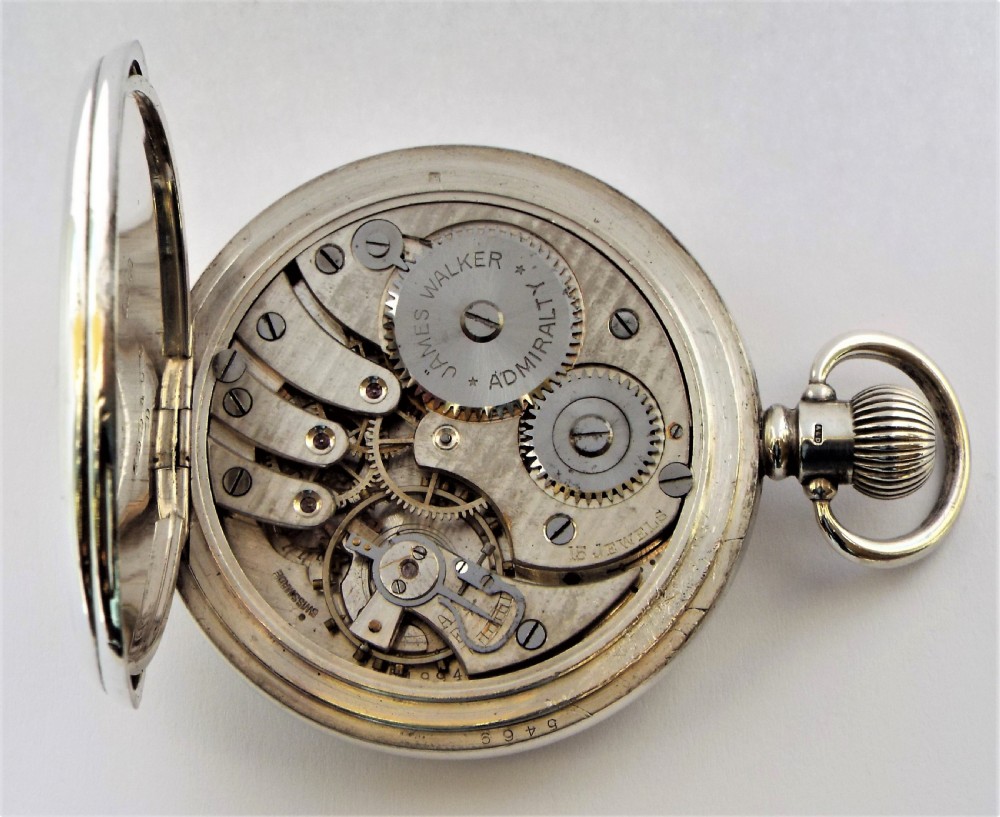 Antique Buren silver pocket watch for James Walker. View V