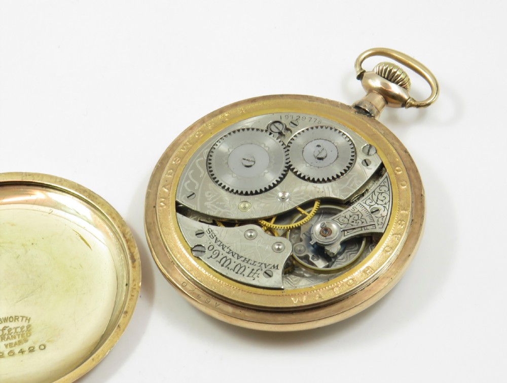 Antique Waltham pocket watch, 1913 View III