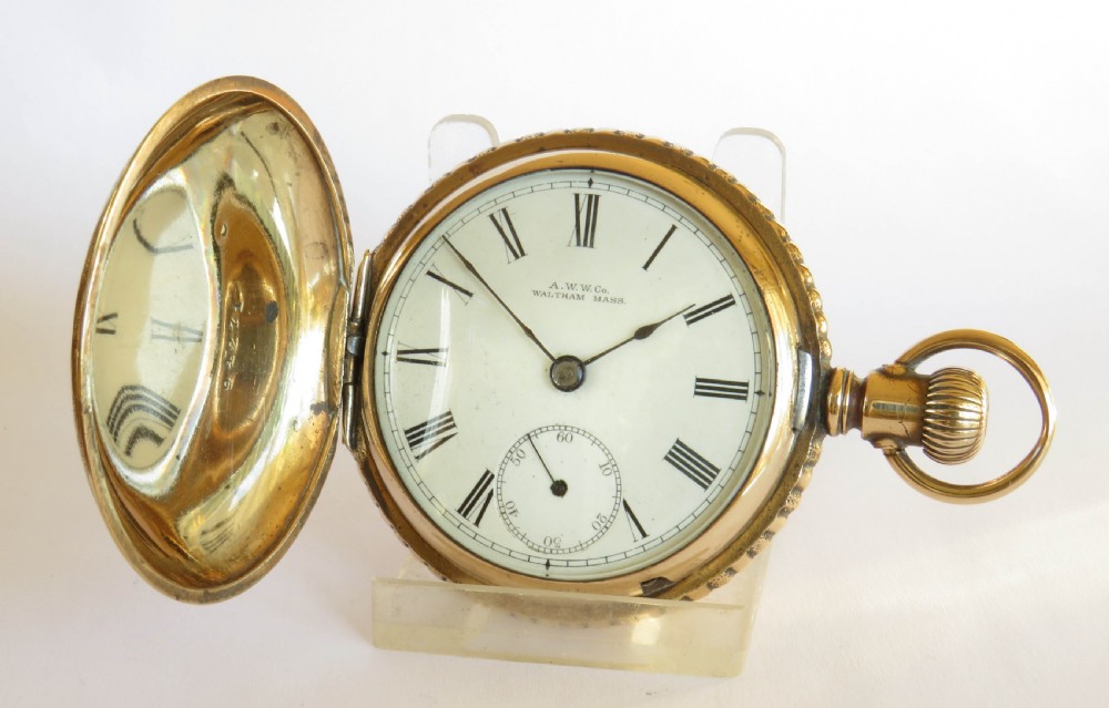 Antique Waltham full hunter pocket watch.1896