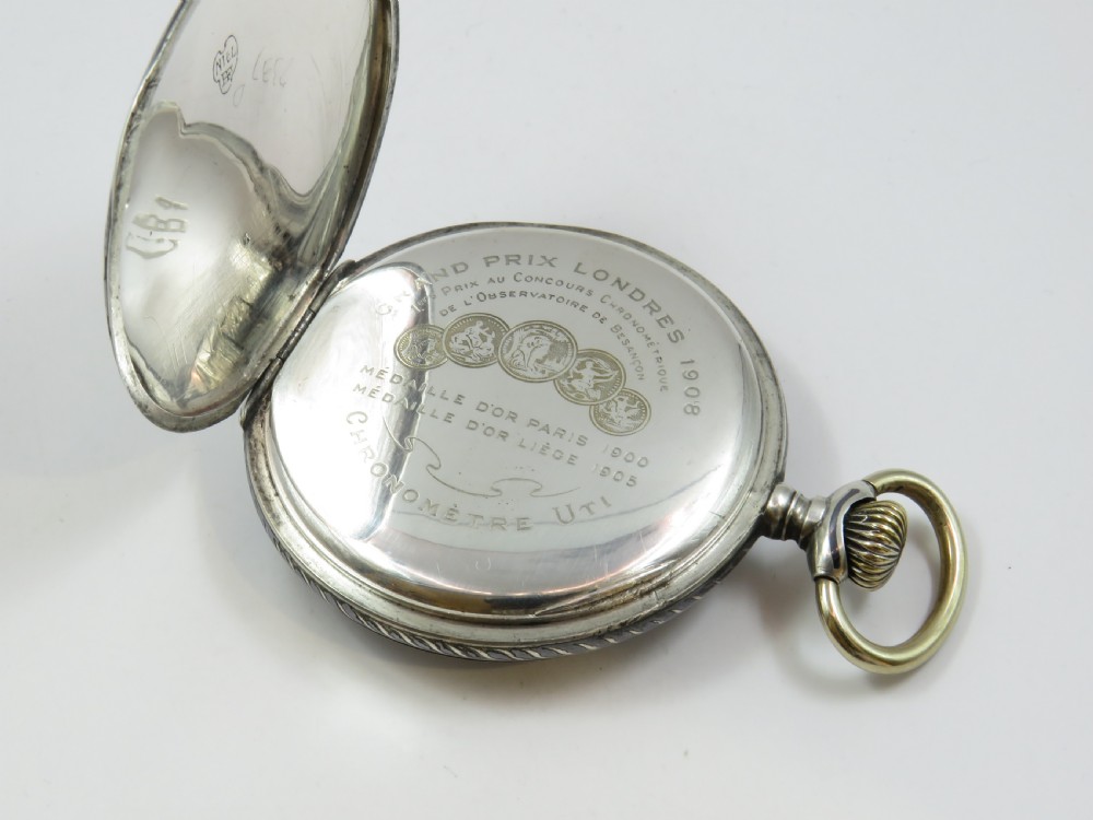 Antique niello Chronometre Uti pocket watch View III