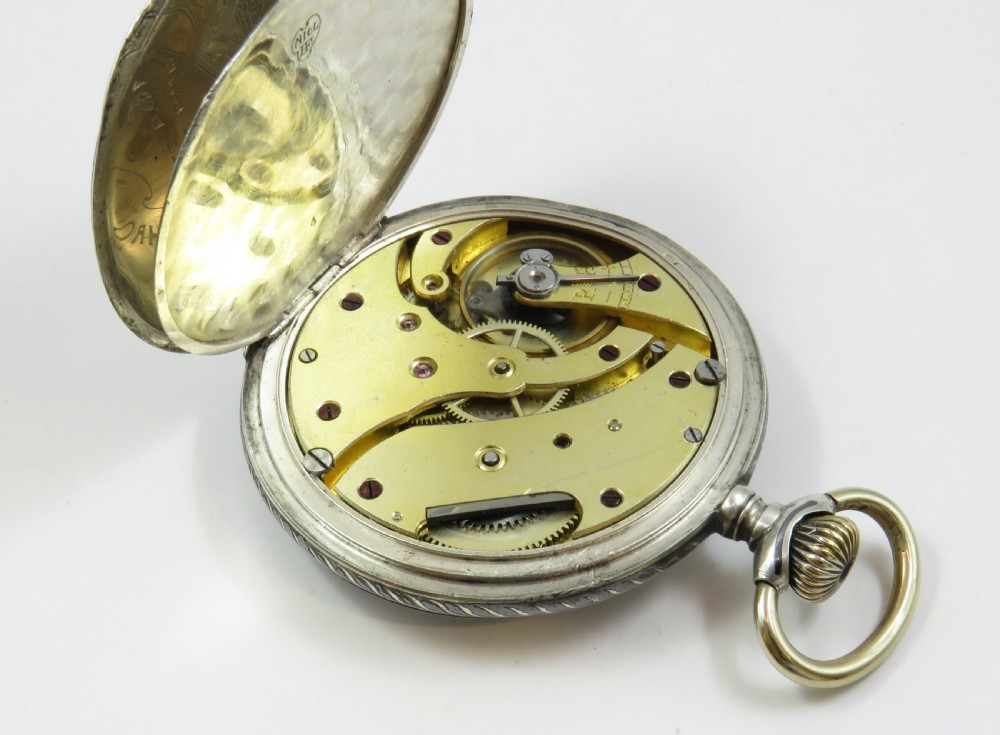Antique niello Chronometre Uti pocket watch View IV