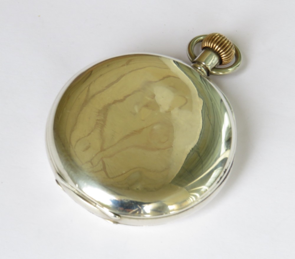 Antique silver Cyma full hunter pocket watch for J W Benson View IV