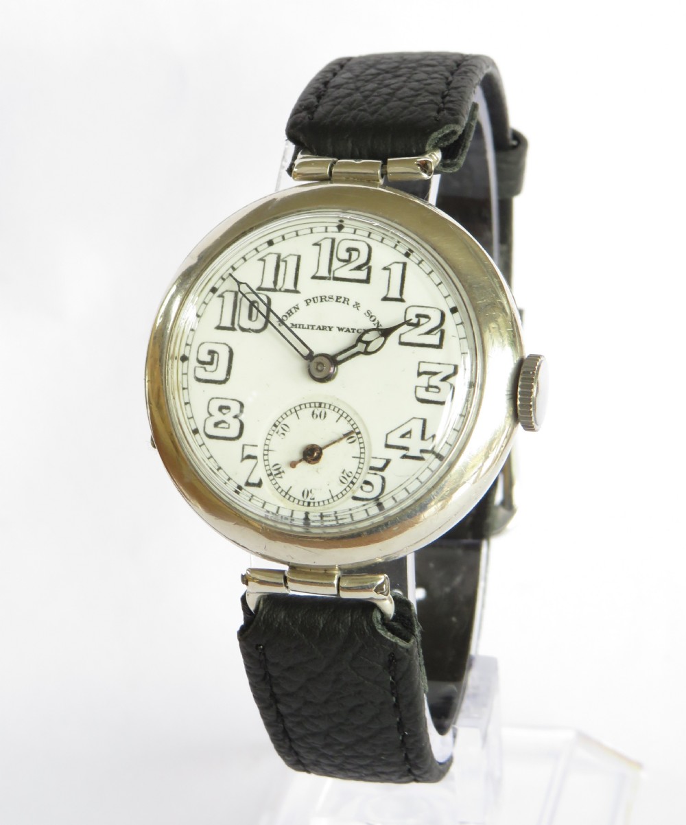 Gents WW1 silver trench watch, 1916