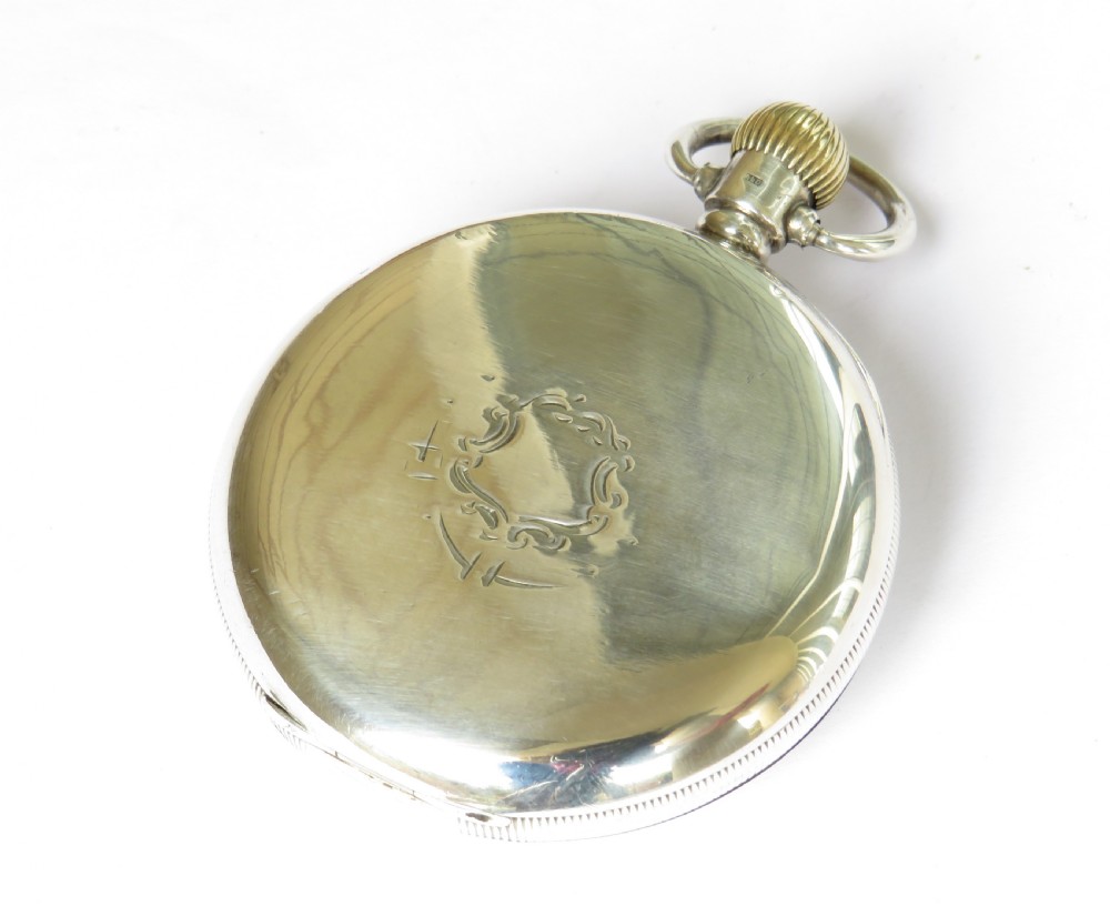 Vintage 1923 Swiss silver pocket watch. View III