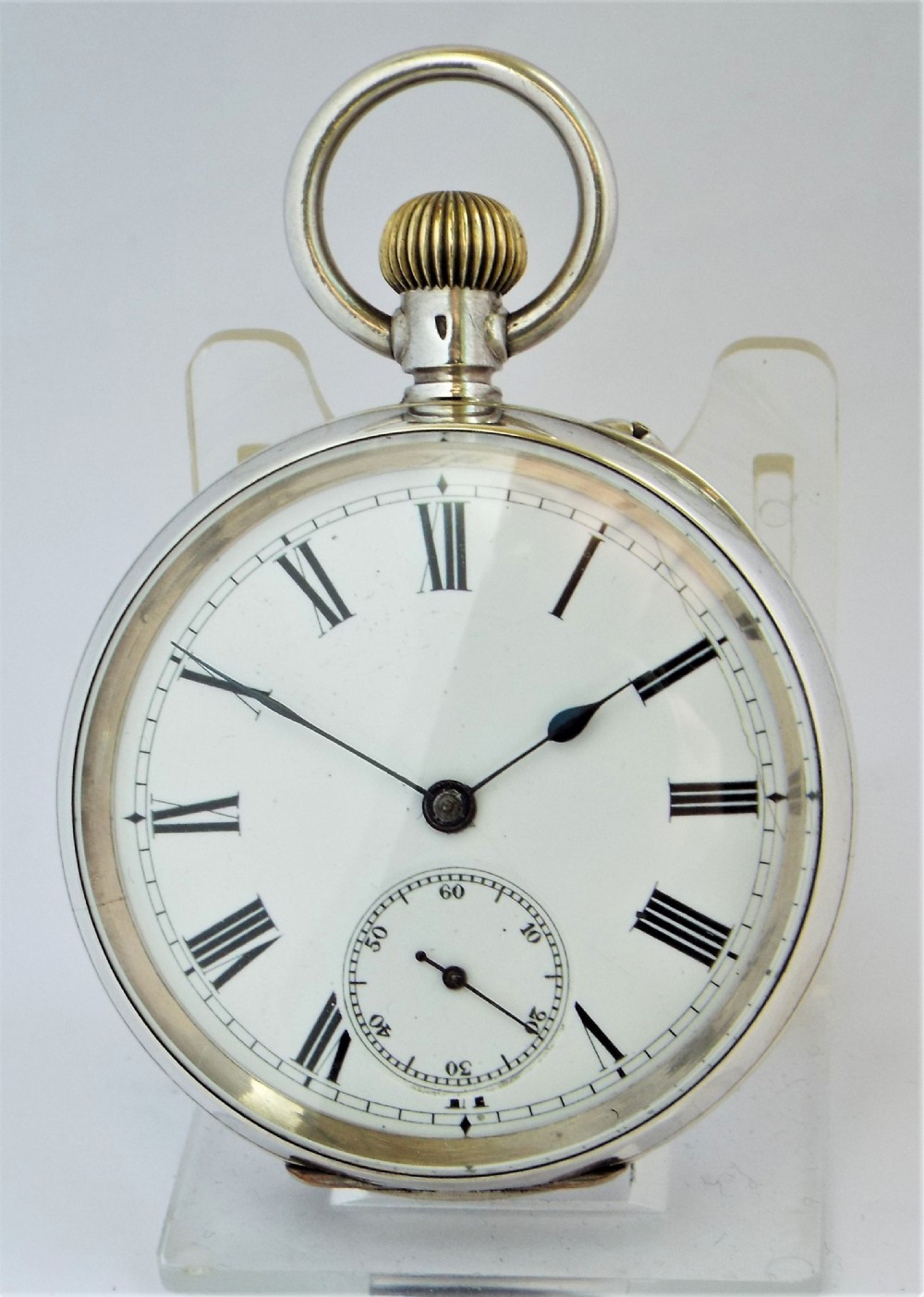 Antique Swiss silver pocket watch.