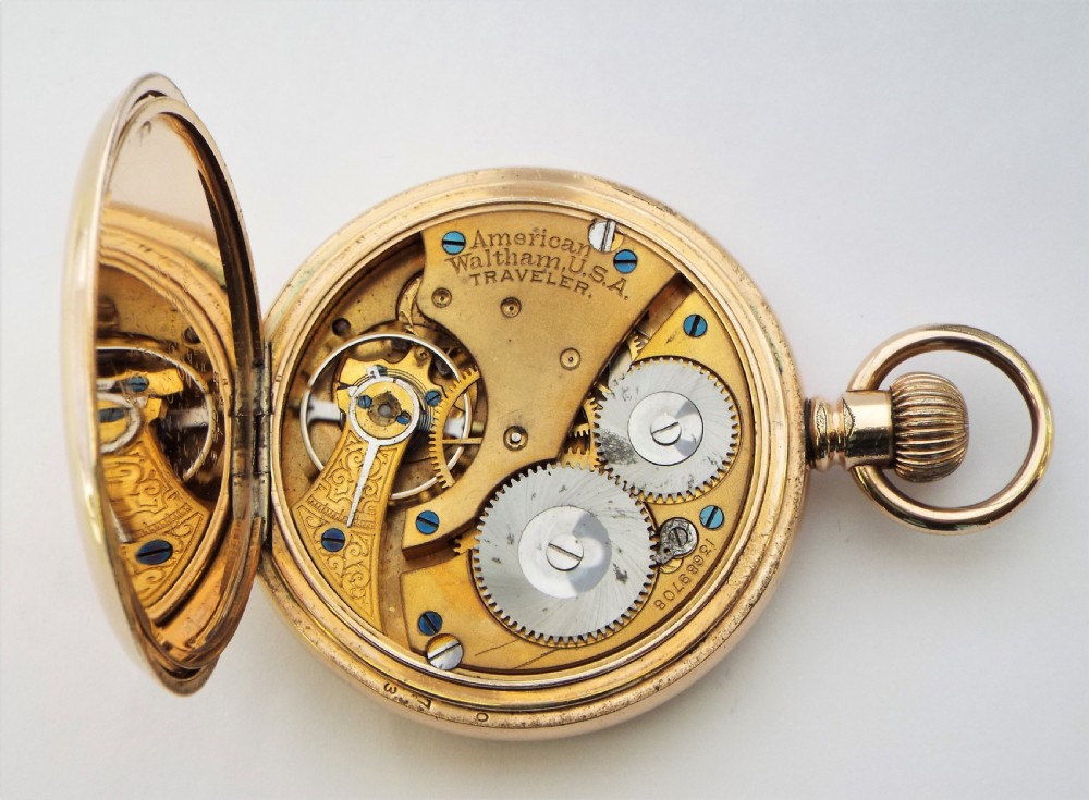 Waltham Traveler full hunter pocket watch, 1904. View VI