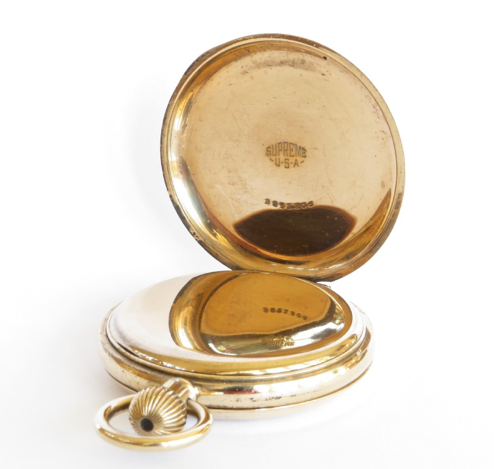 Antique J W Benson full hunter pocket watch View II