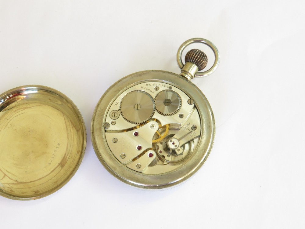 1940s Revue military pocket watch, Royal Navy View II