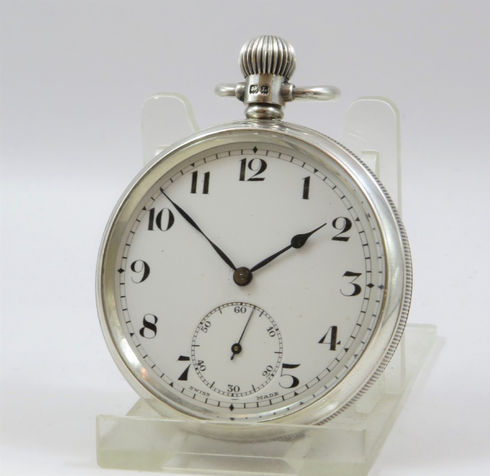 Silver Cyma pocket watch, 1935, super condition