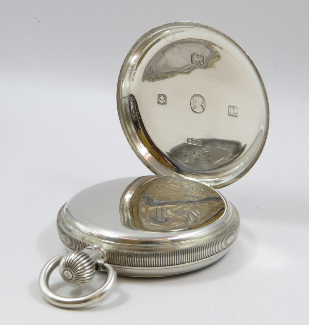 Silver Cyma pocket watch, 1935, super condition View III