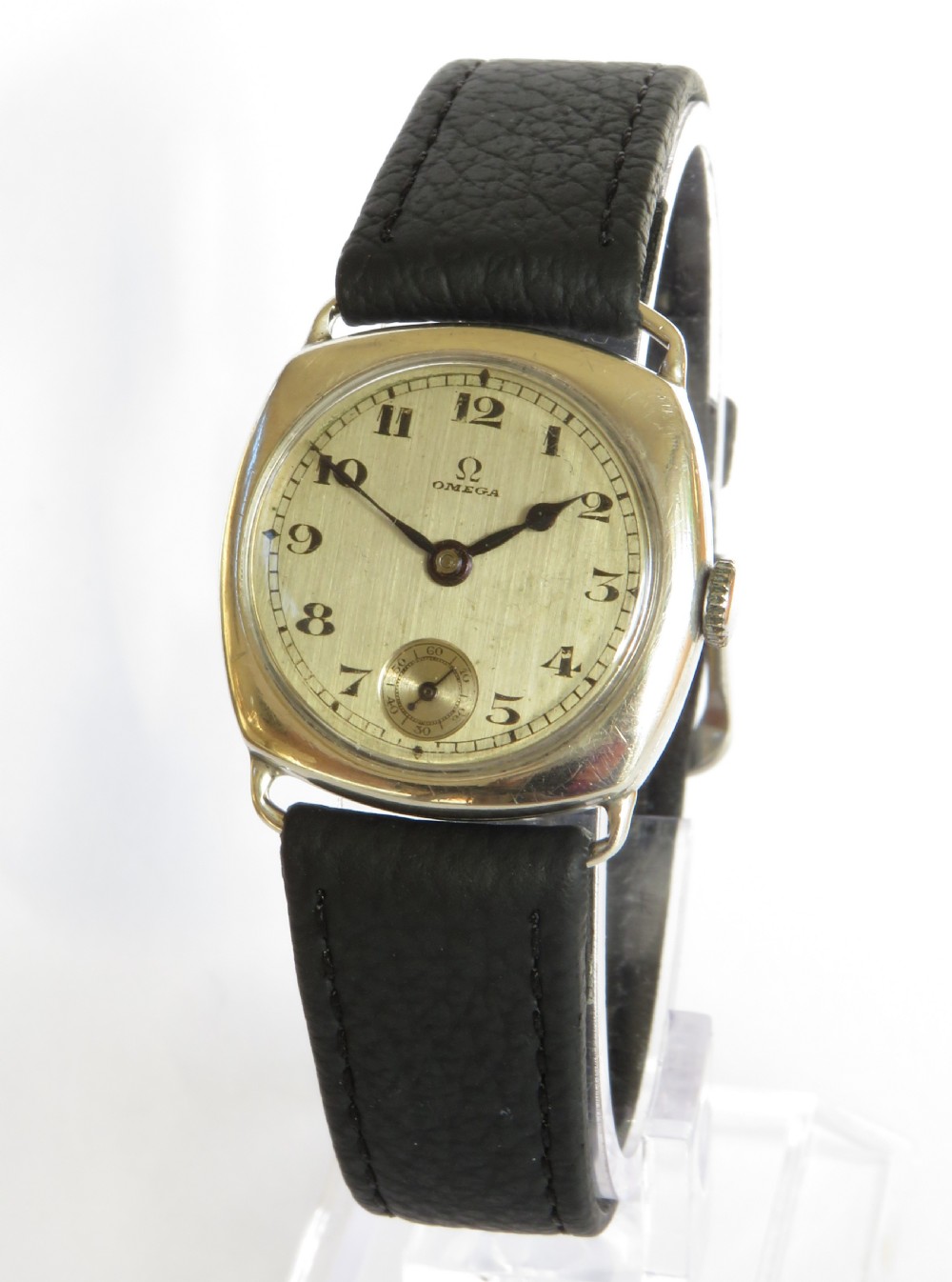Mid-size silver Omega wrist watch, c1922