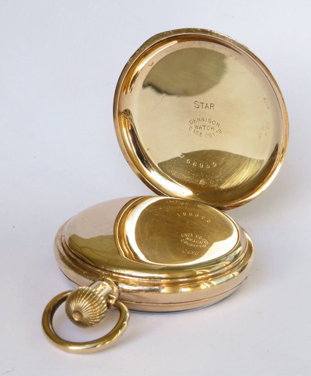 Antique gold plated Visible pocket watch View III