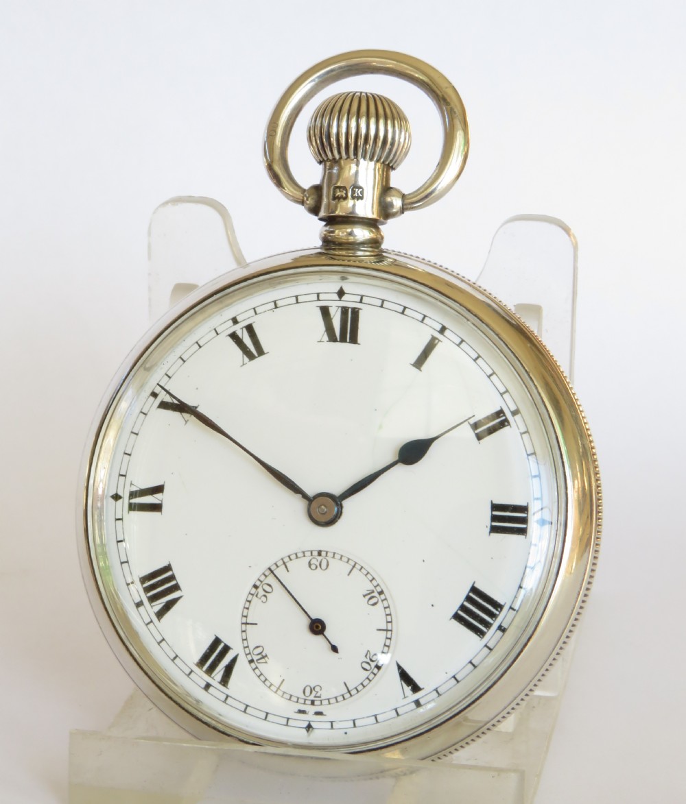 Swiss silver pocket watch, 1934