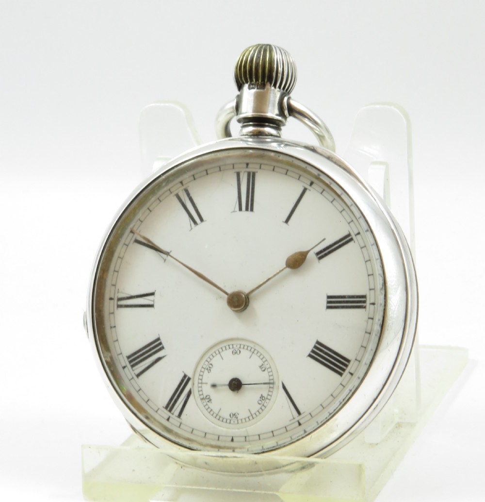 Antique silver Waltham Hillside pocket watch View II