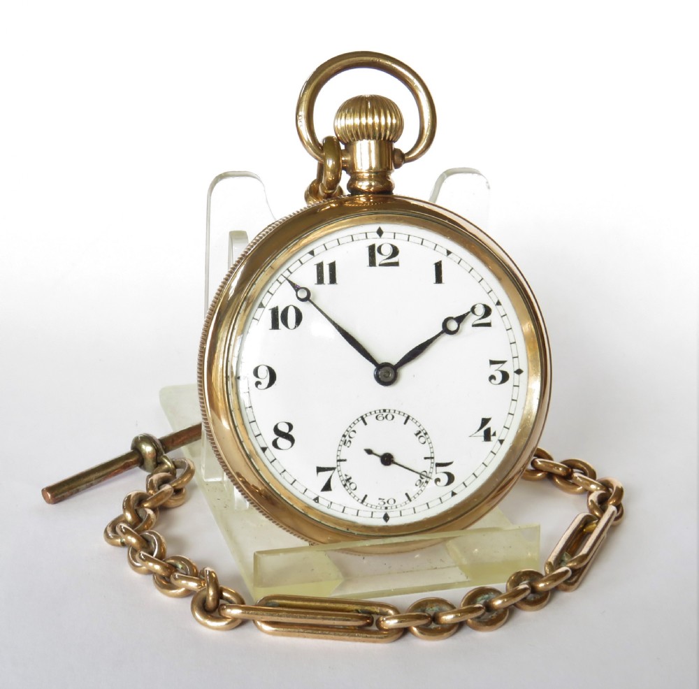 Antique Record pocket watch and chain View II