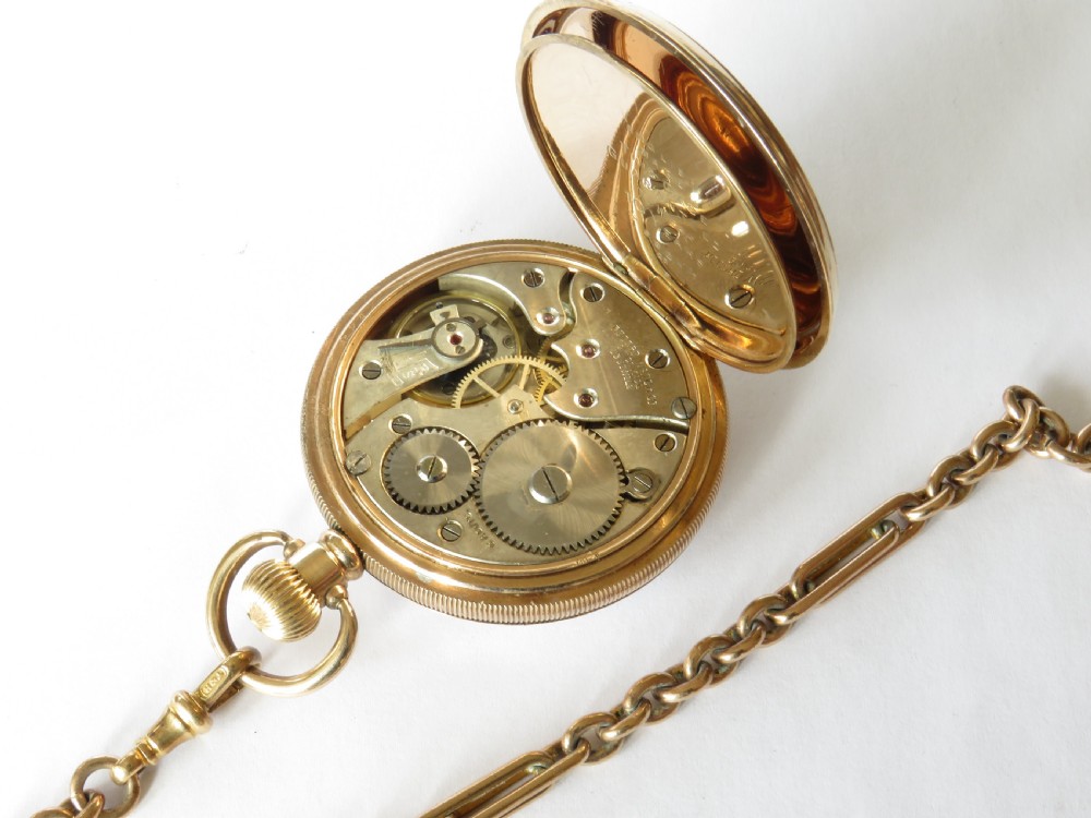 Antique Record pocket watch and chain View IV
