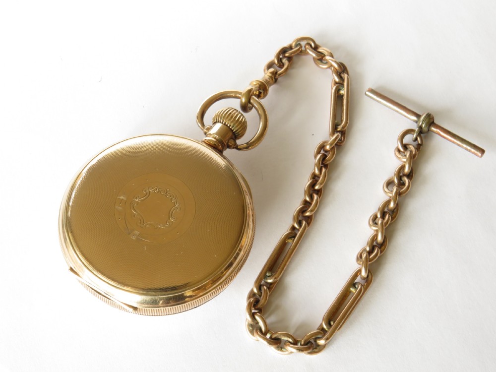 Antique Record pocket watch and chain View V