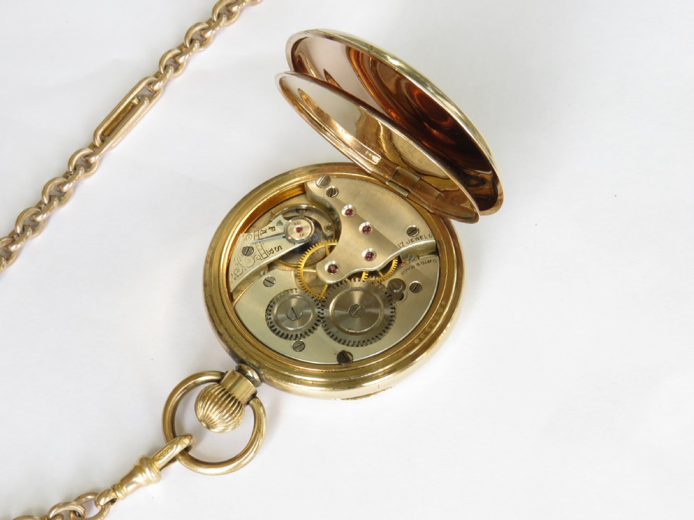 Antique Swiss pocket watch and chain View IV