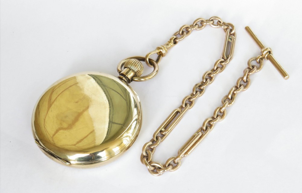 Antique Swiss pocket watch and chain View V