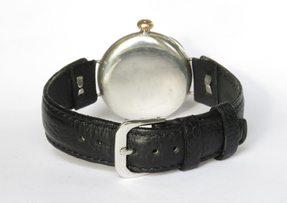 Gents silver Tavannes wrist watch, 1914 View III