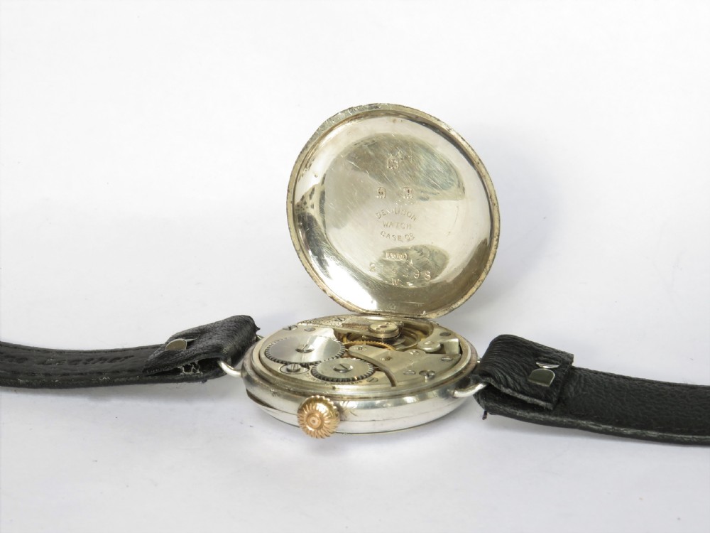 Gents silver Tavannes wrist watch, 1914 View IV