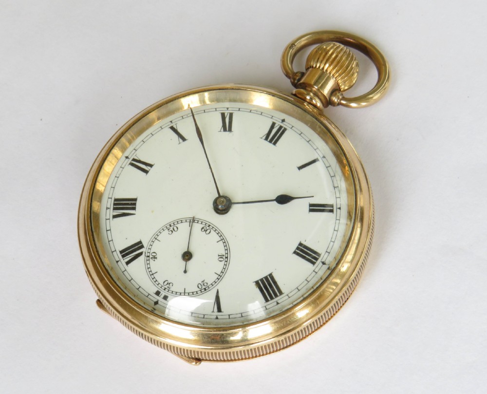 Antique Swiss lever pocket watch, nicely decorated movement View II