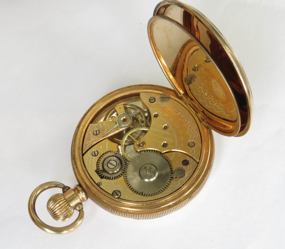 Antique Swiss lever pocket watch, nicely decorated movement View III