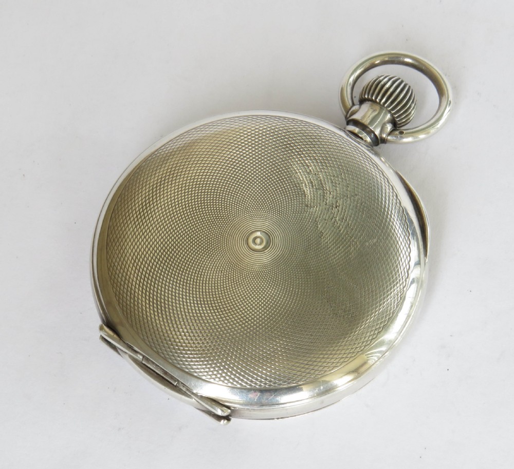 Silver full hunter pocket watch, 1918 View VI