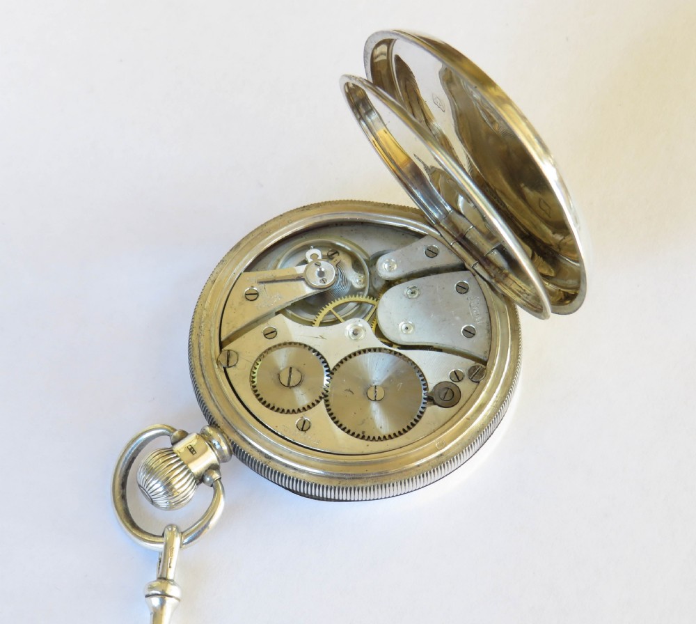 Antique silver Limit pocket watch and chain View III