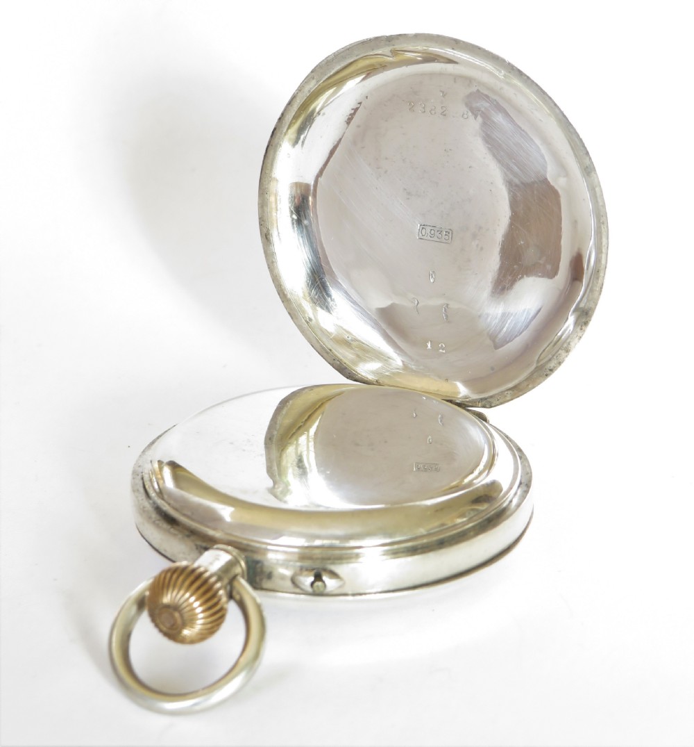 Silver Helvetia half hunter pocket watch View IV