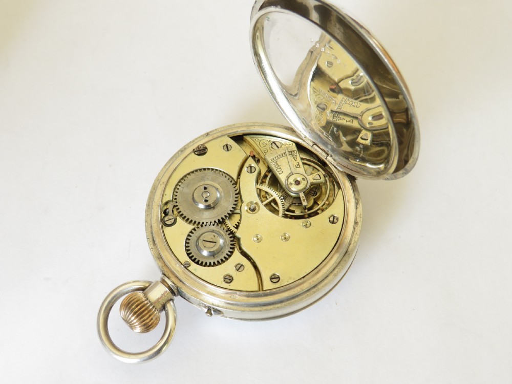 Silver Helvetia half hunter pocket watch View V