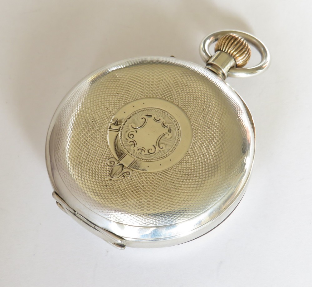 Silver Helvetia half hunter pocket watch View VI