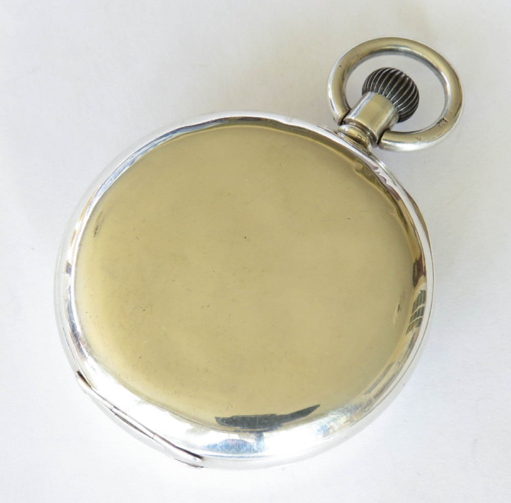 Antique silver Cyma half hunter pocket watch for J W Benson View VI