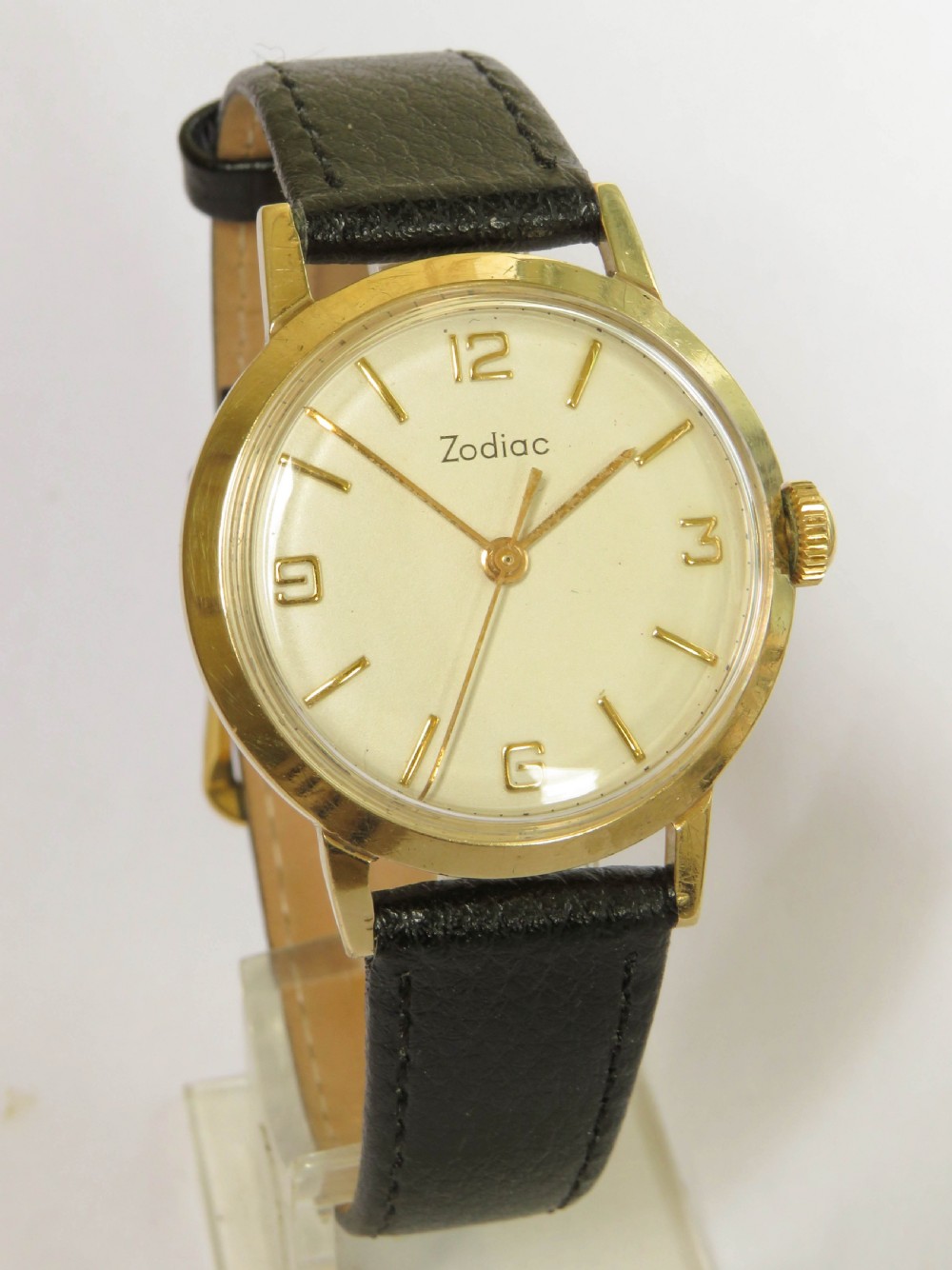 Gents 9ct gold Zodiac wrist watch, 1959
