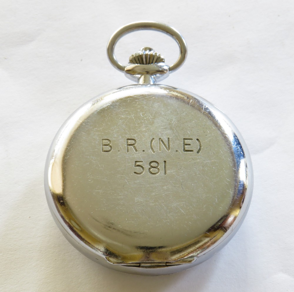 1960s Nero Lemania pocket watch and chronograph, British Railways  View V