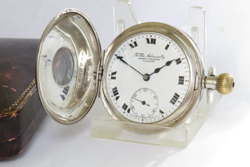 Silver Buren half hunter pocket watch, 1924 View II