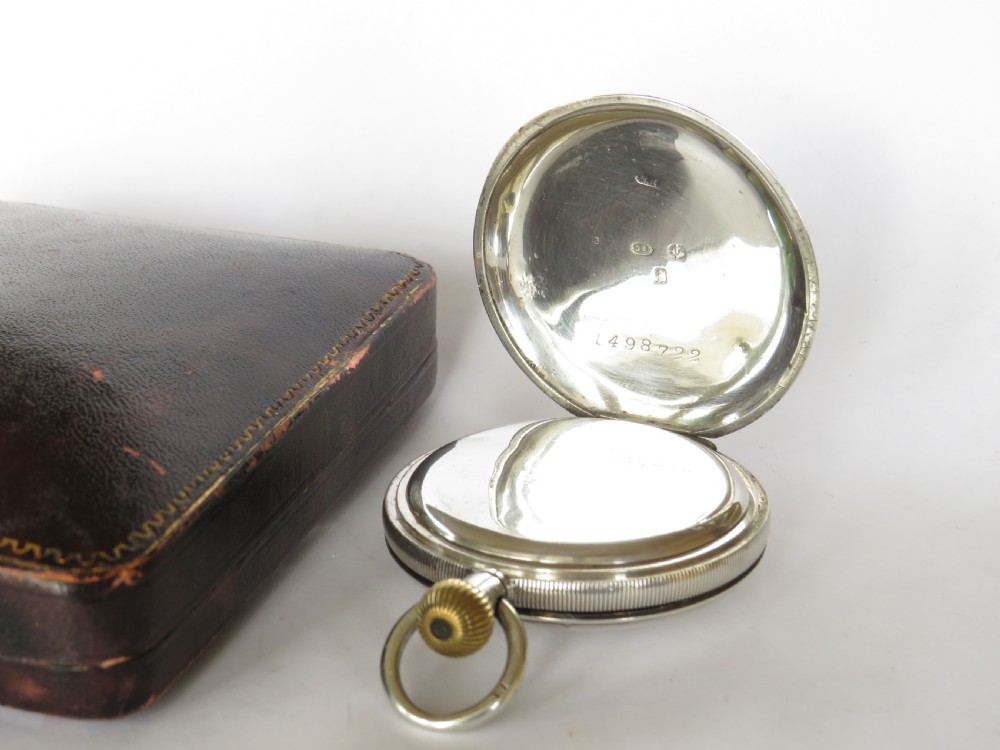 Silver Buren half hunter pocket watch, 1924 View IV