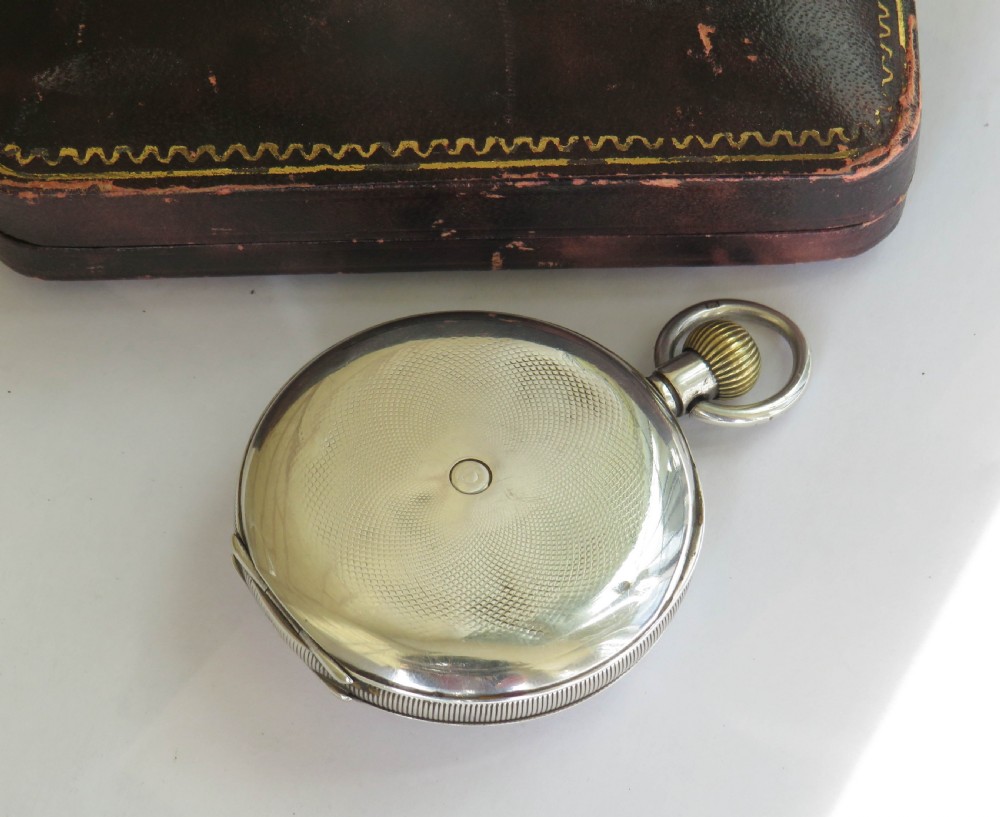 Silver Buren half hunter pocket watch, 1924 View VI