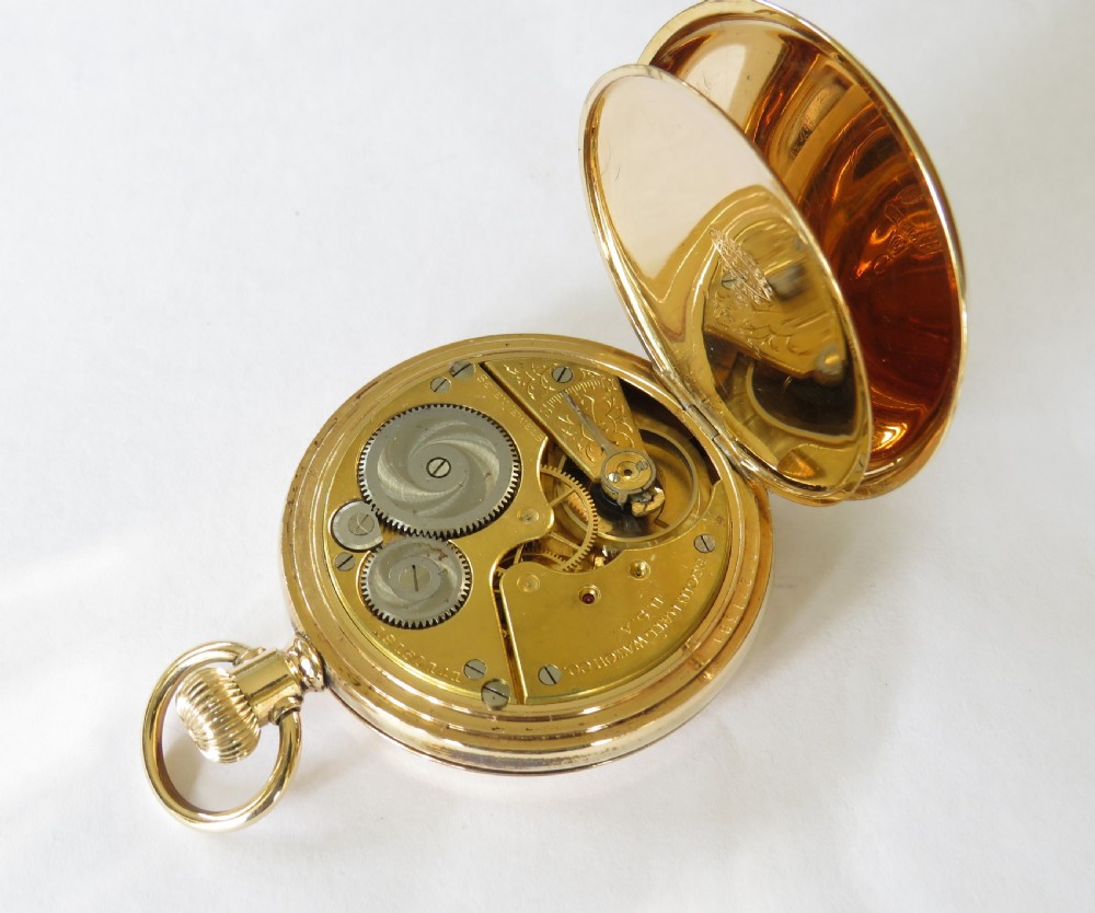 Antique Elgin full hunter pocket watch, Masonic View IV