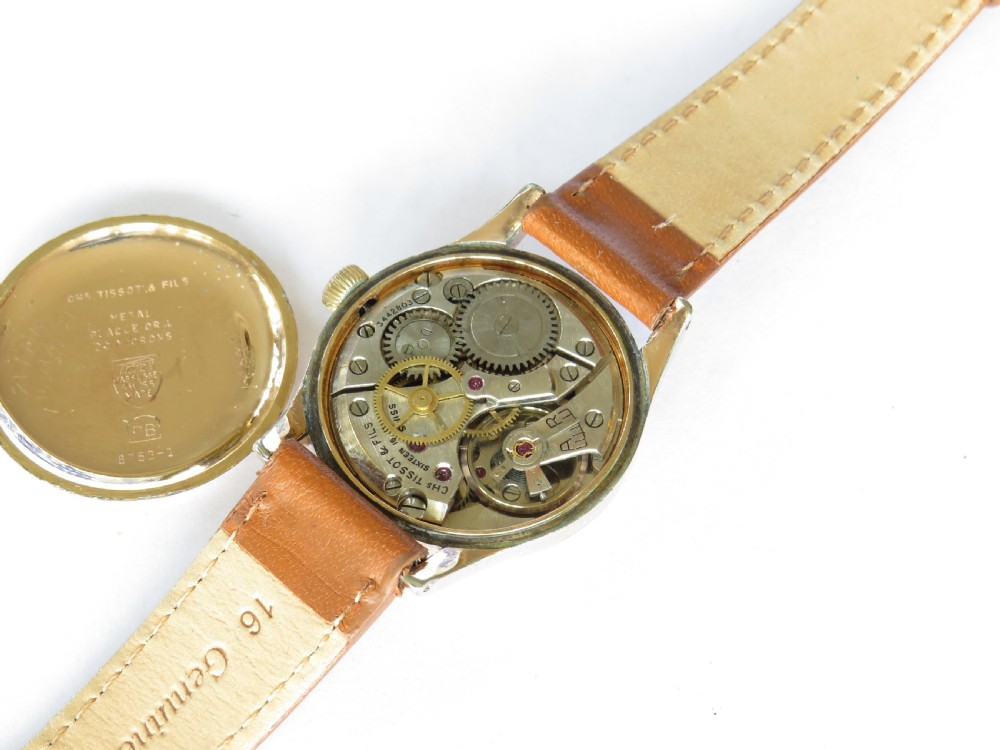 Mid-size Tissot wrist watch, 1955 View V