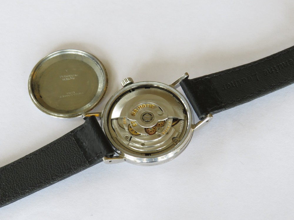 Gents Eterna Matic automatic wrist watch, 1956 View III