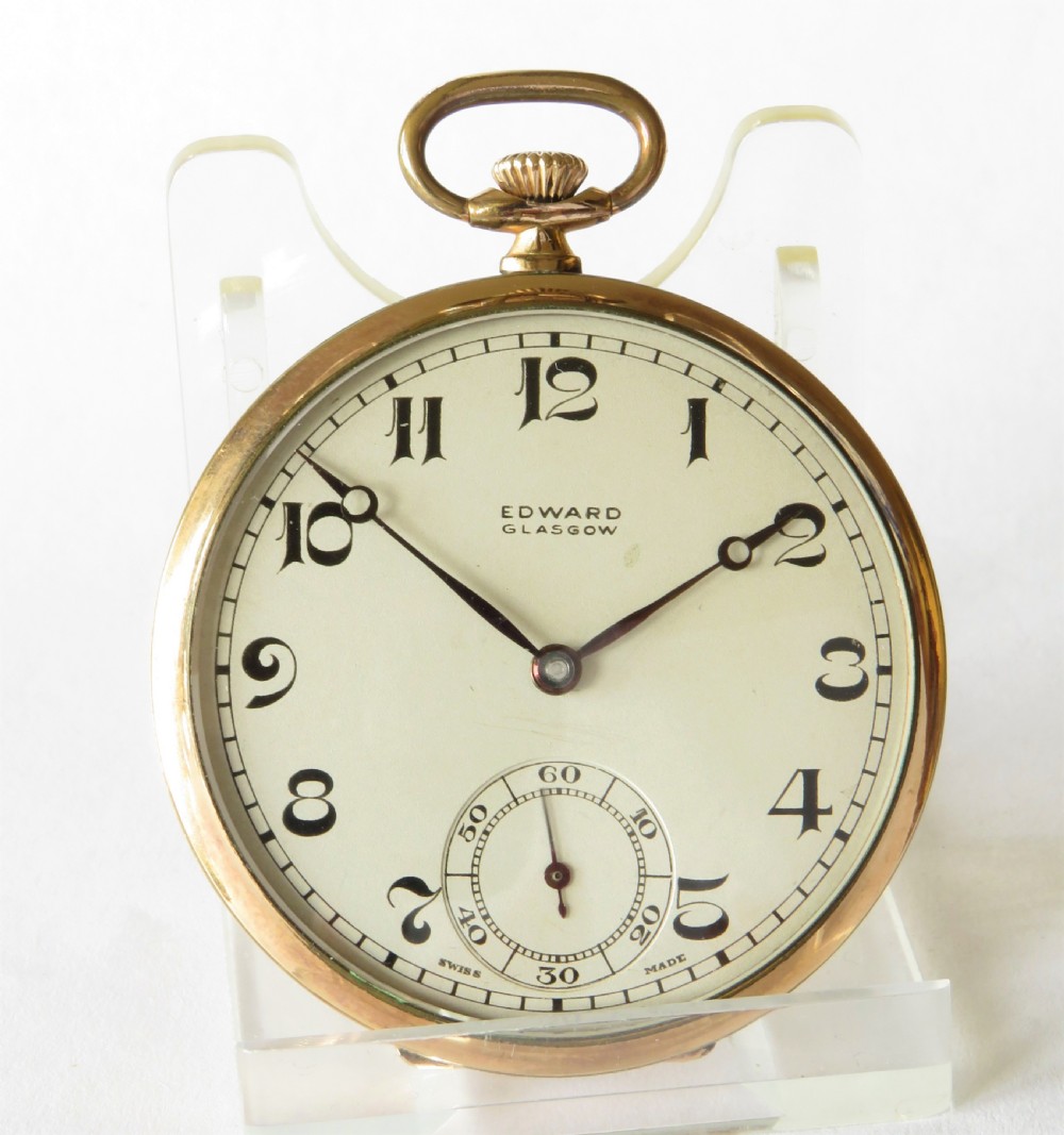 1930s pocket watch, Edward of Glasgow View II