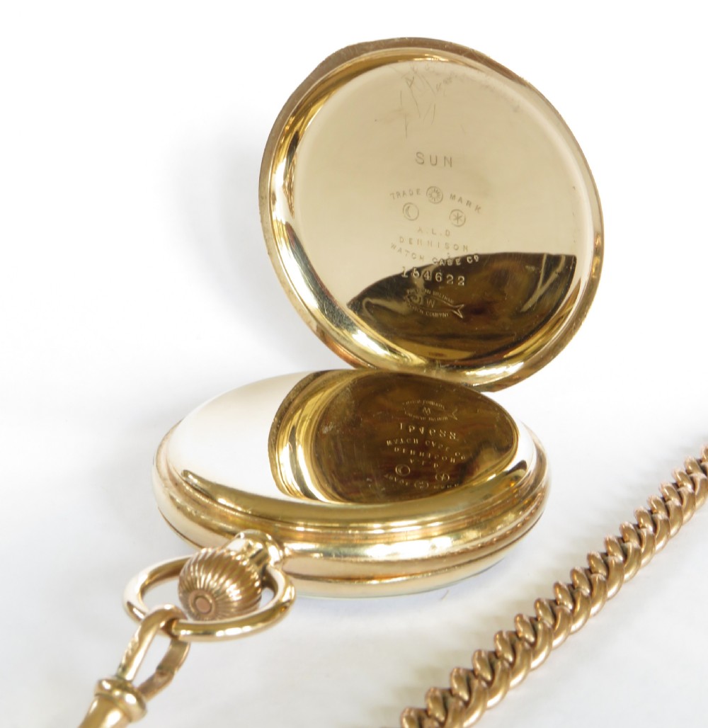 Waltham Traveler pocket watch and chain View III