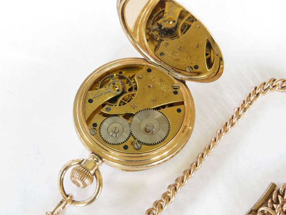 Waltham Traveler pocket watch and chain View IV