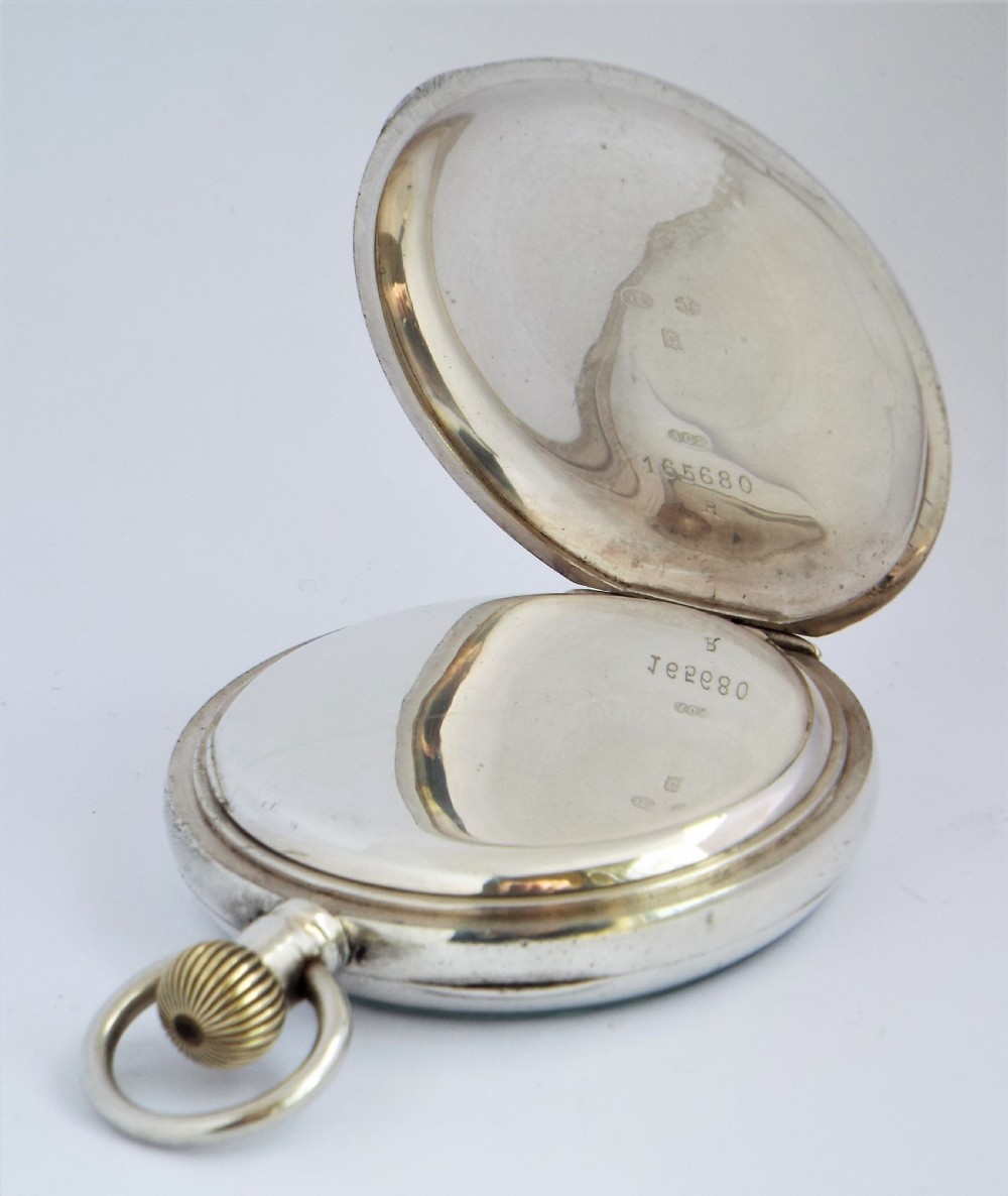Antique  silver Electa pocket watch. 1918 View III