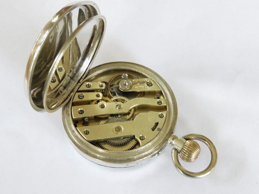 Antique silver perpetual calendar pocket watch View V